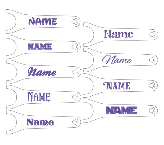 Ultra Glitter Name Decal for MB2