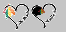 Load image into Gallery viewer, I Heart Blackhawks Decal