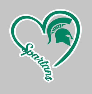 I Heart Spartans Decal